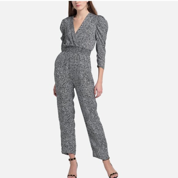 Maje Womens Pomela Animal Print Jumpsuit Size 4 - Picture 1 of 10